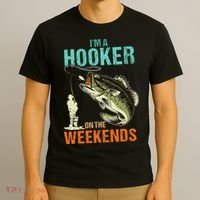 Im A Hooker On The Weekend Funny Fishing Fisherman Vintage T-Shirt thumb 3