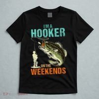 Im A Hooker On The Weekend Funny Fishing Fisherman Vintage T-Shirt thumb 5