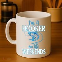 I'm A Hooker On The Weekends Fishing Fish Lover Coffee Mug thumb 4