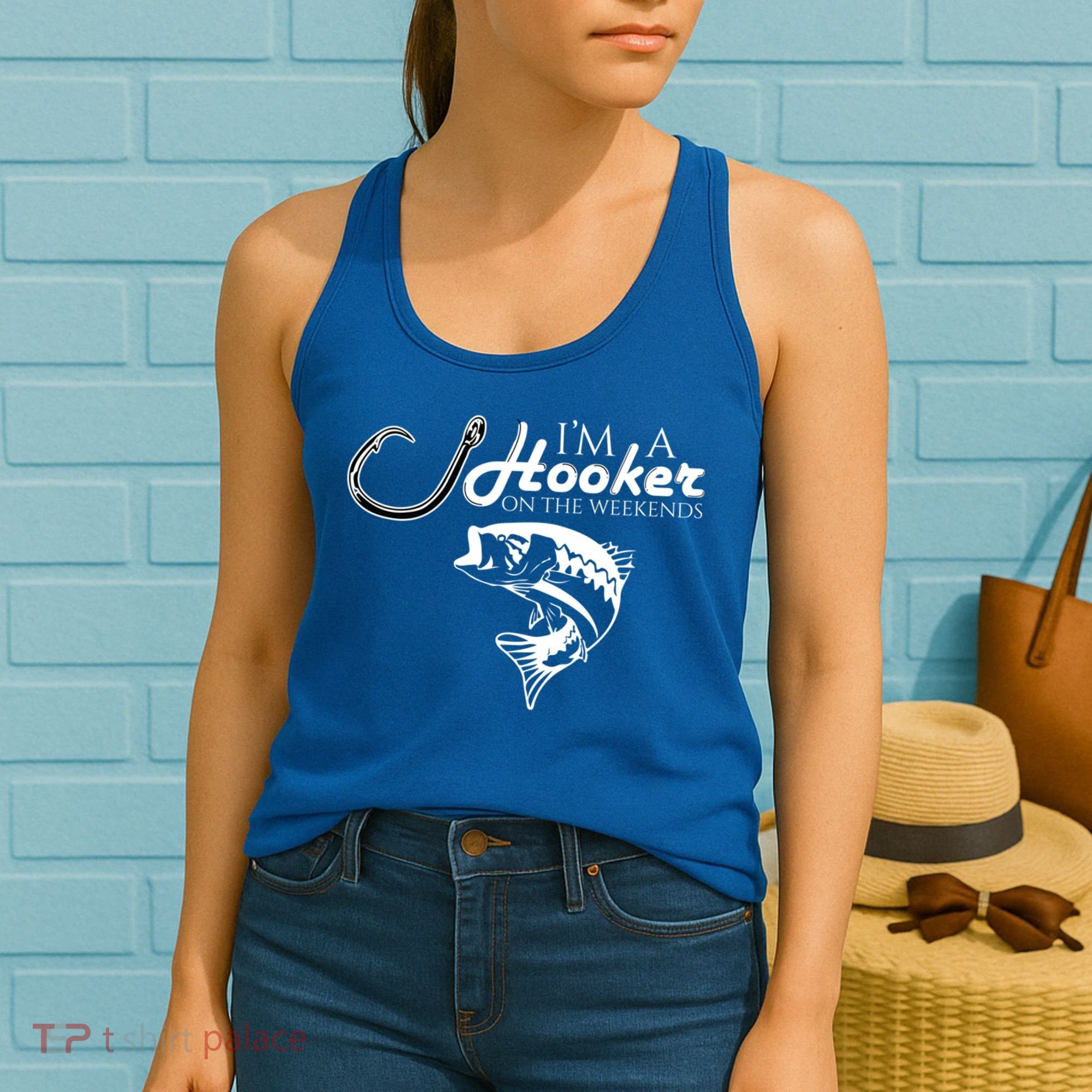 I'm A Hooker On The Weekends Fishing Gift Women's Tank Top