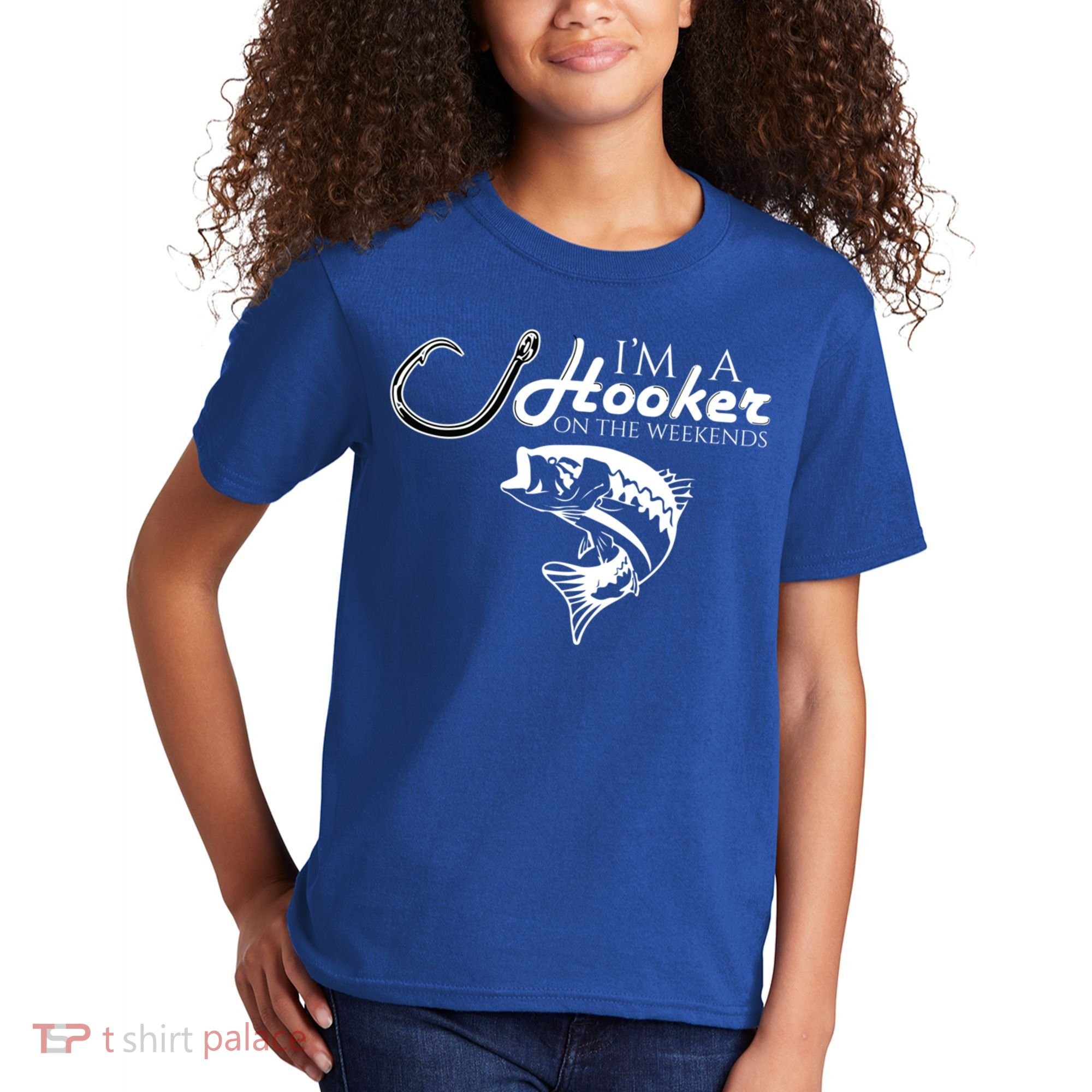 I'm A Hooker On The Weekends Fishing Gift Kids T-Shirt