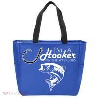I'm A Hooker On The Weekends Fishing Gift Tote Bag thumb 0