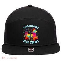 I Already Hit That Pinata Mexico Cinco De Mayo Boy 7 Panel Mesh Trucker Snapback Hat thumb 0