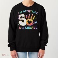 I'm A Handful 5th Birthday Party Funny Five Women's Sweatshirt thumb 0