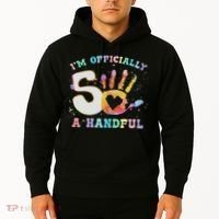 I'm A Handful 5th Birthday Party Funny Five Hoodie thumb 2
