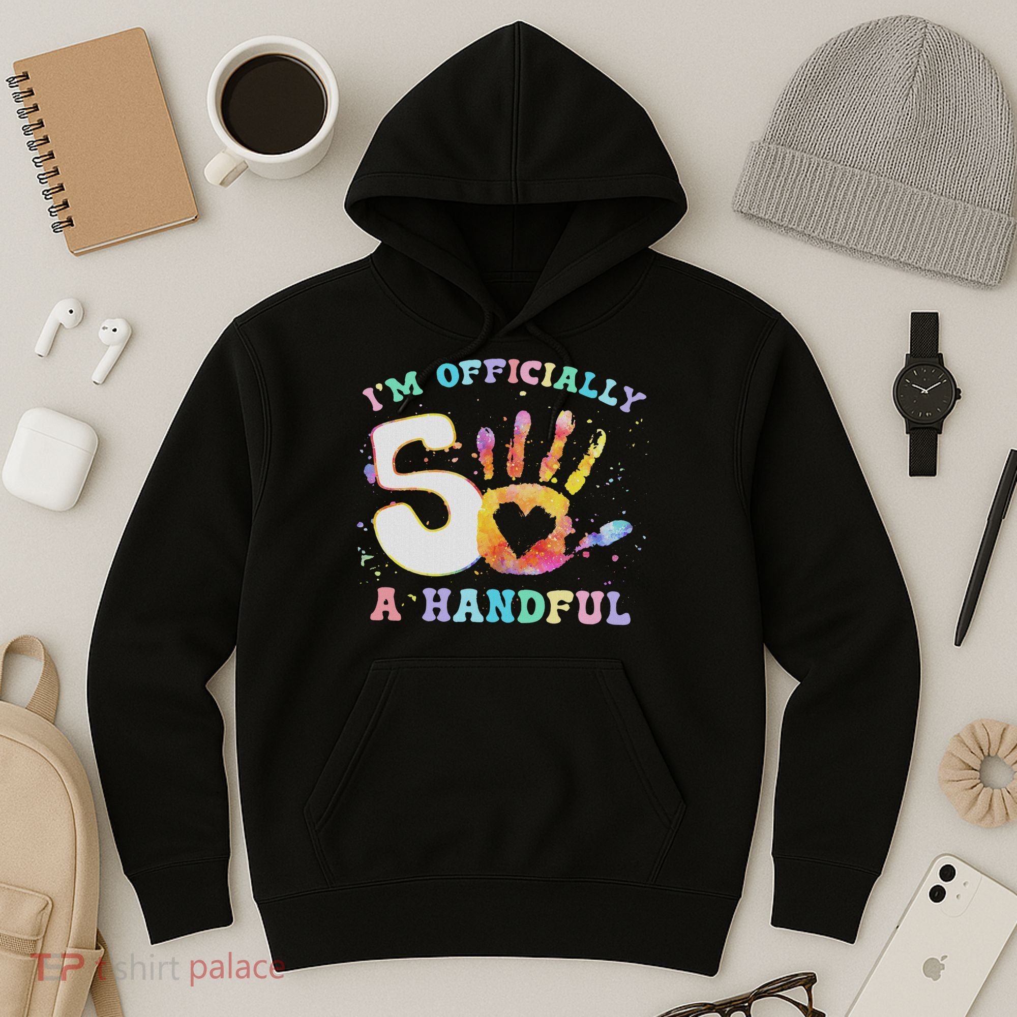 I'm A Handful 5th Birthday Party Funny Five Hoodie