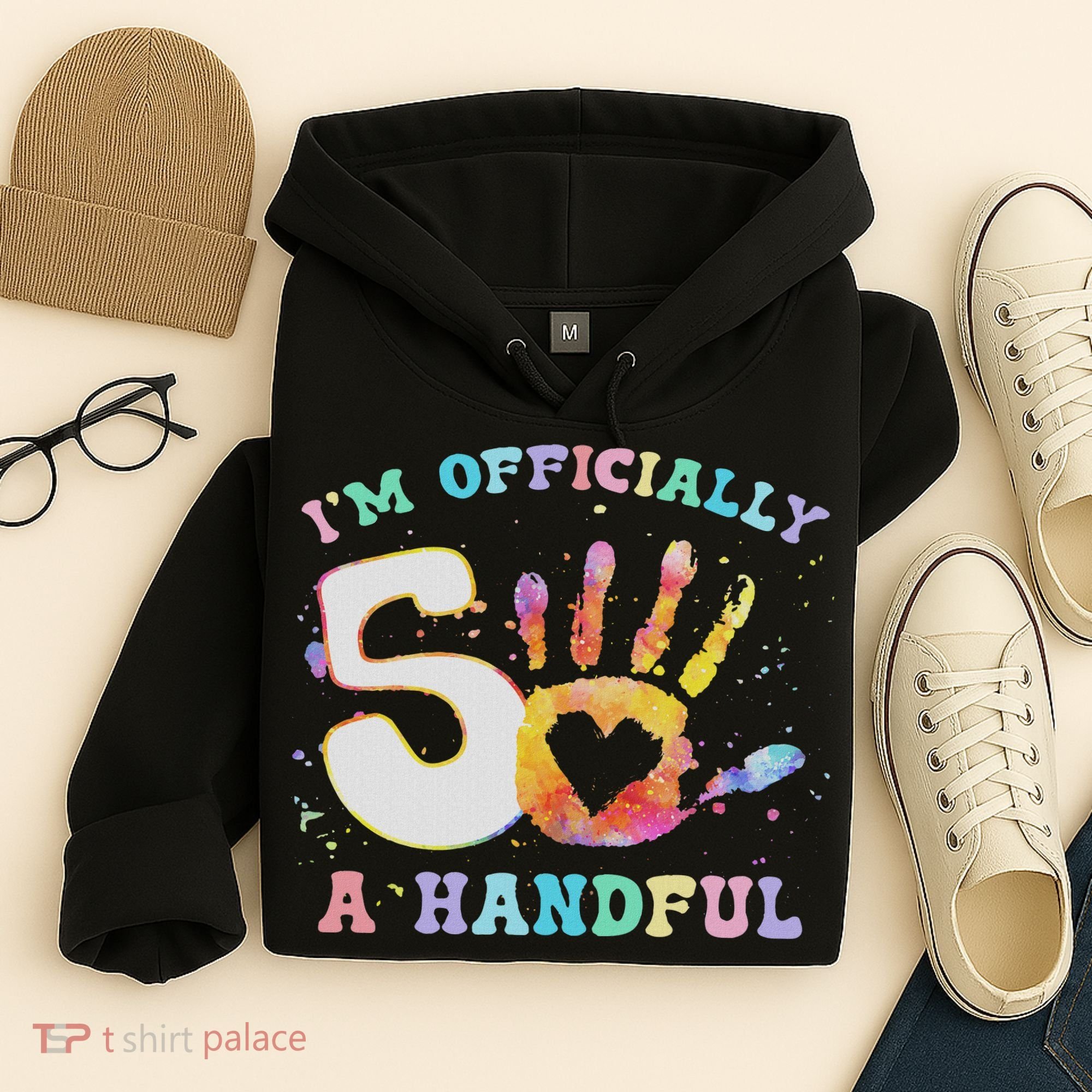 I'm A Handful 5th Birthday Party Funny Five Hoodie