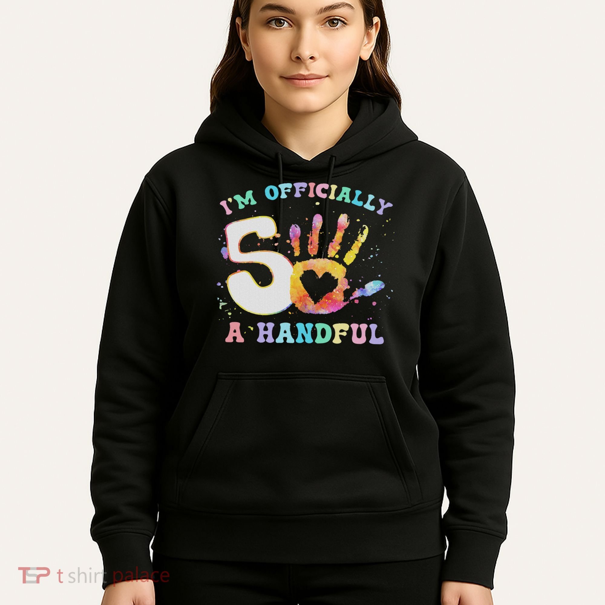 I'm A Handful 5th Birthday Party Funny Five Hoodie