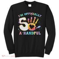 I'm A Handful 5th Birthday Party Funny Five Sweatshirt thumb 0