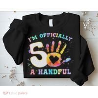 I'm A Handful 5th Birthday Party Funny Five Sweatshirt thumb 2