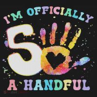 I'm A Handful 5th Birthday Party Funny Five Sweatshirt thumb 3
