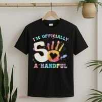 I'm A Handful 5th Birthday Party Funny Five T-Shirt thumb 2
