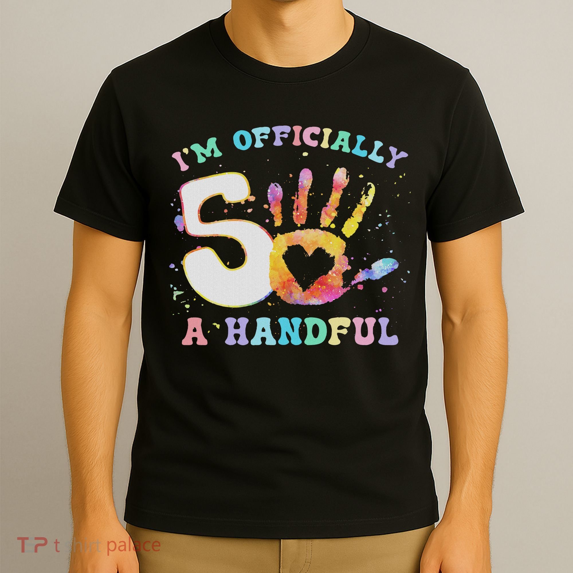 I'm A Handful 5th Birthday Party Funny Five T-Shirt