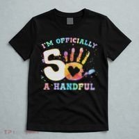 I'm A Handful 5th Birthday Party Funny Five T-Shirt thumb 5