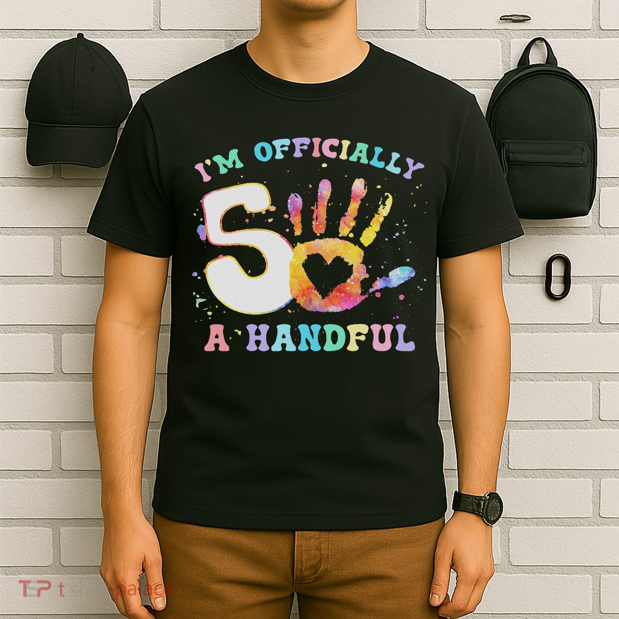 I'm A Handful 5th Birthday Party Funny Five T-Shirt