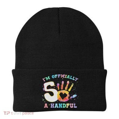 I'm A Handful 5th Birthday Party Funny Five Beanie