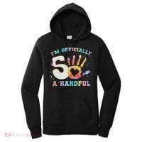 I'm A Handful 5th Birthday Party Funny Five Women's Hoodie thumb 0