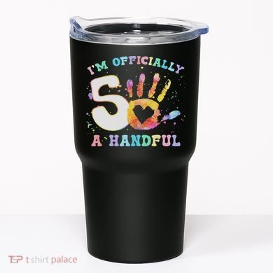 I'm A Handful 5th Birthday Party Funny Five Tumbler
