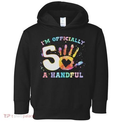 I'm A Handful 5th Birthday Party Funny Five Toddler Hoodie