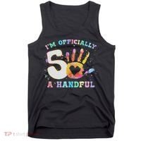 I'm A Handful 5th Birthday Party Funny Five Tank Top thumb 0