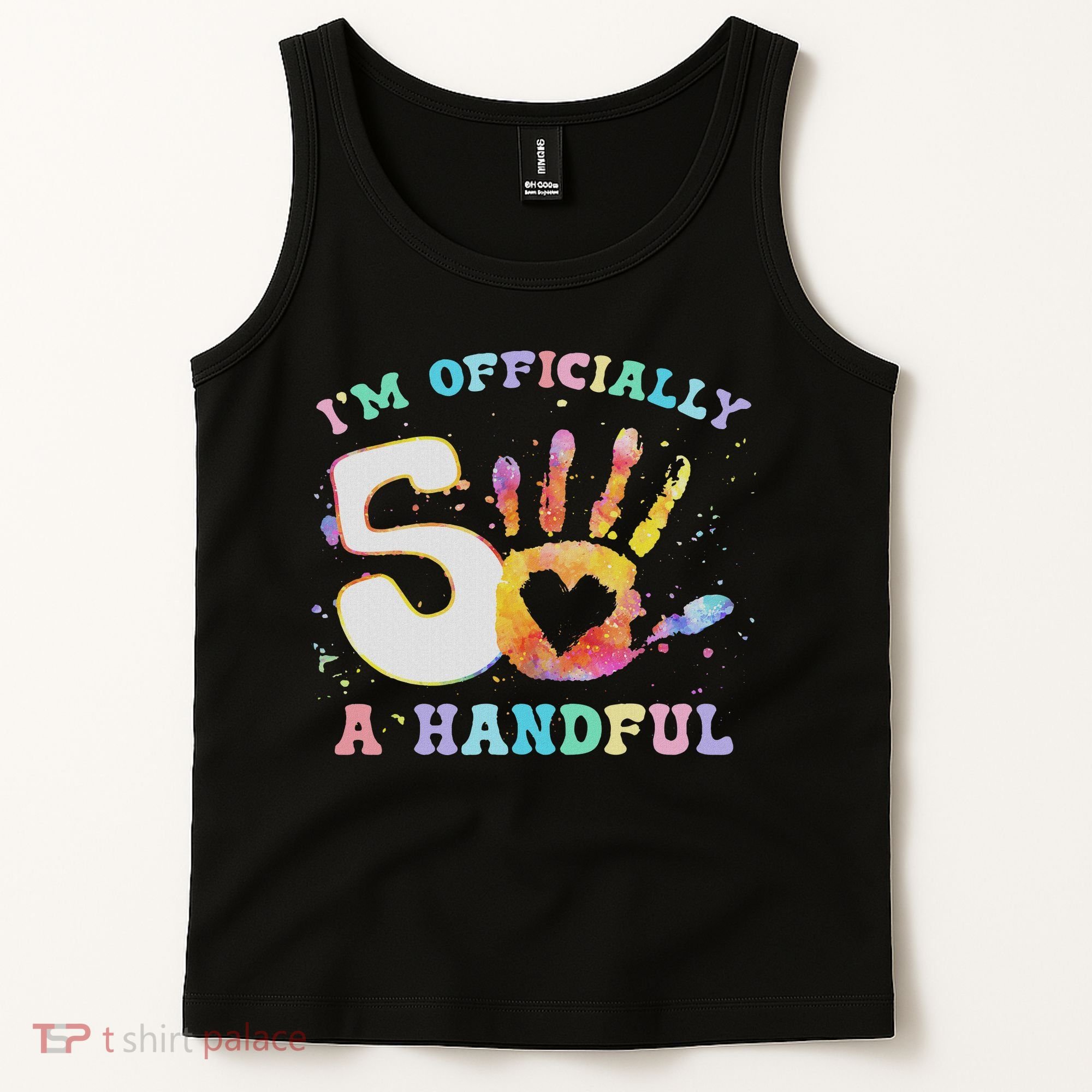 I'm A Handful 5th Birthday Party Funny Five Tank Top