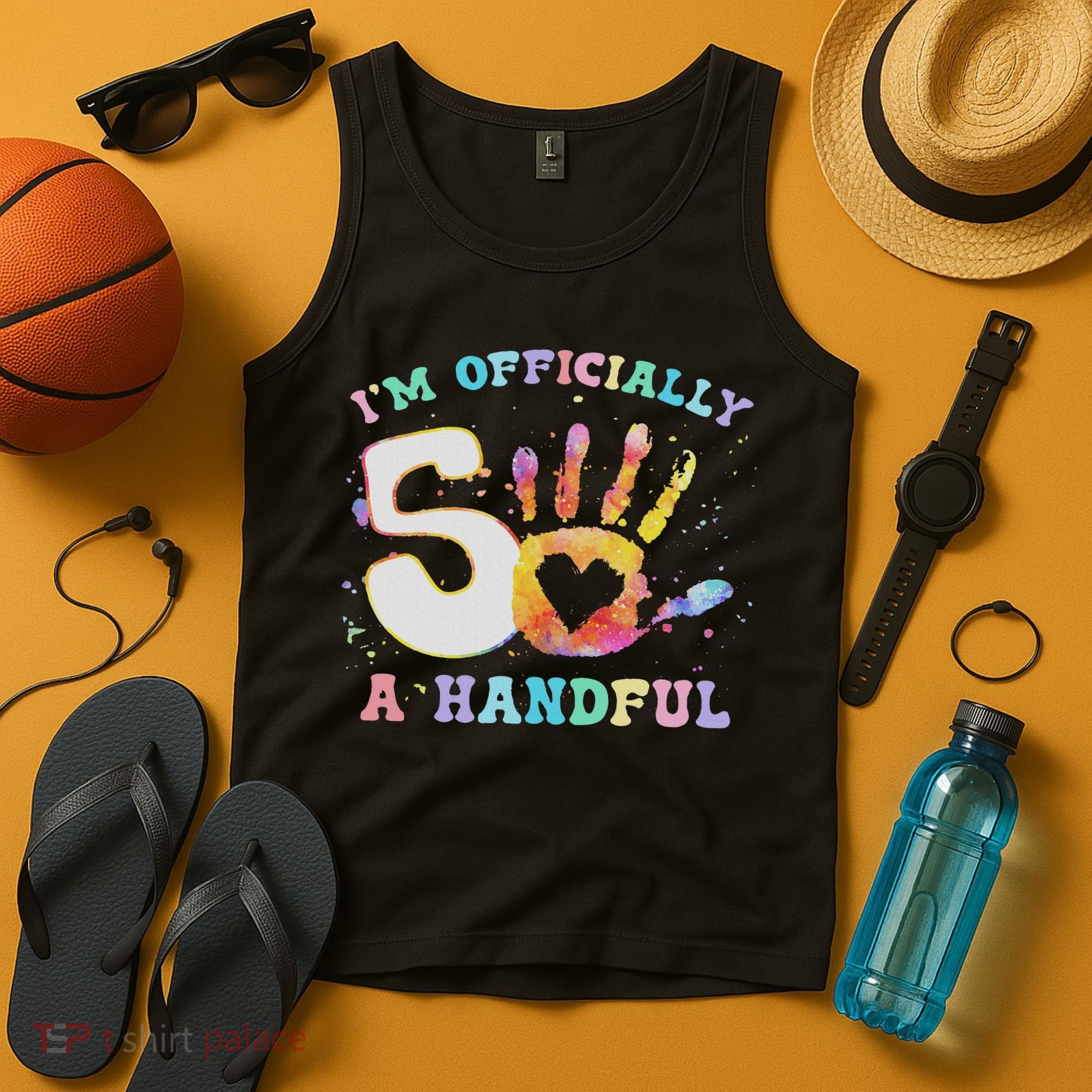 I'm A Handful 5th Birthday Party Funny Five Tank Top
