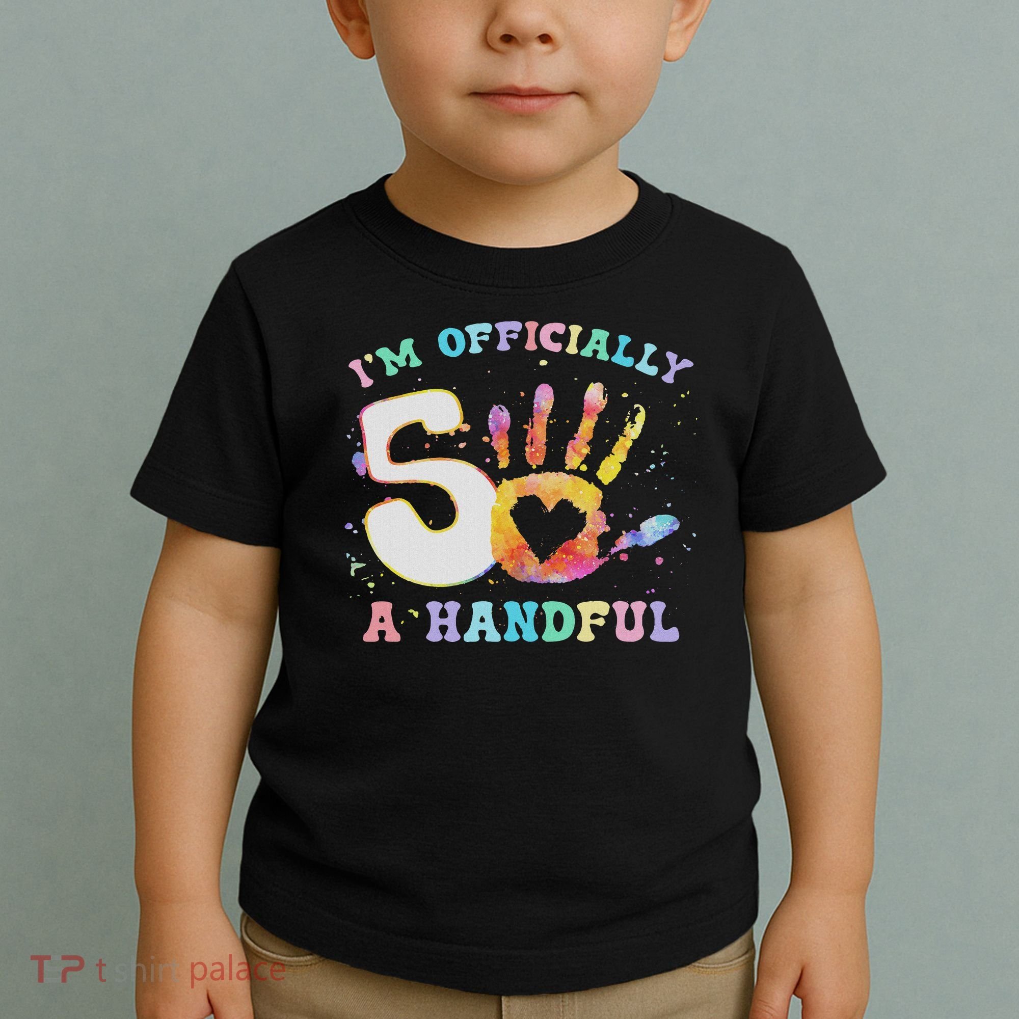 I'm A Handful 5th Birthday Party Funny Five Toddler T-Shirt