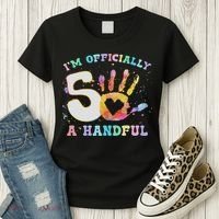 I'm A Handful 5th Birthday Party Funny Five Women's T-Shirt thumb 3