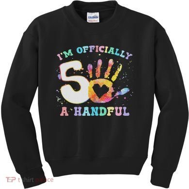 I'm A Handful 5th Birthday Party Funny Five Kids Sweatshirt