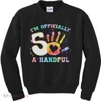 I'm A Handful 5th Birthday Party Funny Five Kids Sweatshirt thumb 0