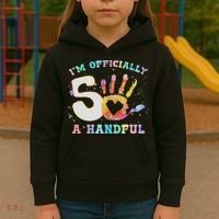 I'm A Handful 5th Birthday Party Funny Five Kids Hoodie thumb 3