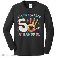 I'm A Handful 5th Birthday Party Funny Five Kids Long Sleeve Shirt thumb 0
