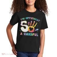 I'm A Handful 5th Birthday Party Funny Five Kids T-Shirt thumb 2