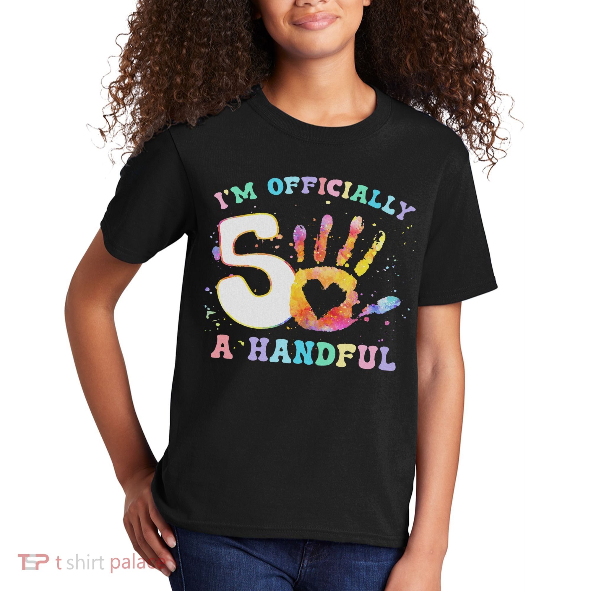 I'm A Handful 5th Birthday Party Funny Five Kids T-Shirt