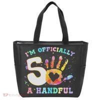 I'm A Handful 5th Birthday Party Funny Five Tote Bag thumb 0