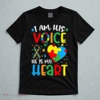 I am His Voice Mom Mama Autistic Autism Awareness Month T-Shirt thumb 5
