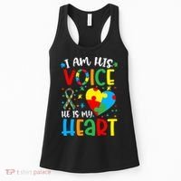 I am His Voice Mom Mama Autistic Autism Awareness Month Women's Tank Top thumb 0