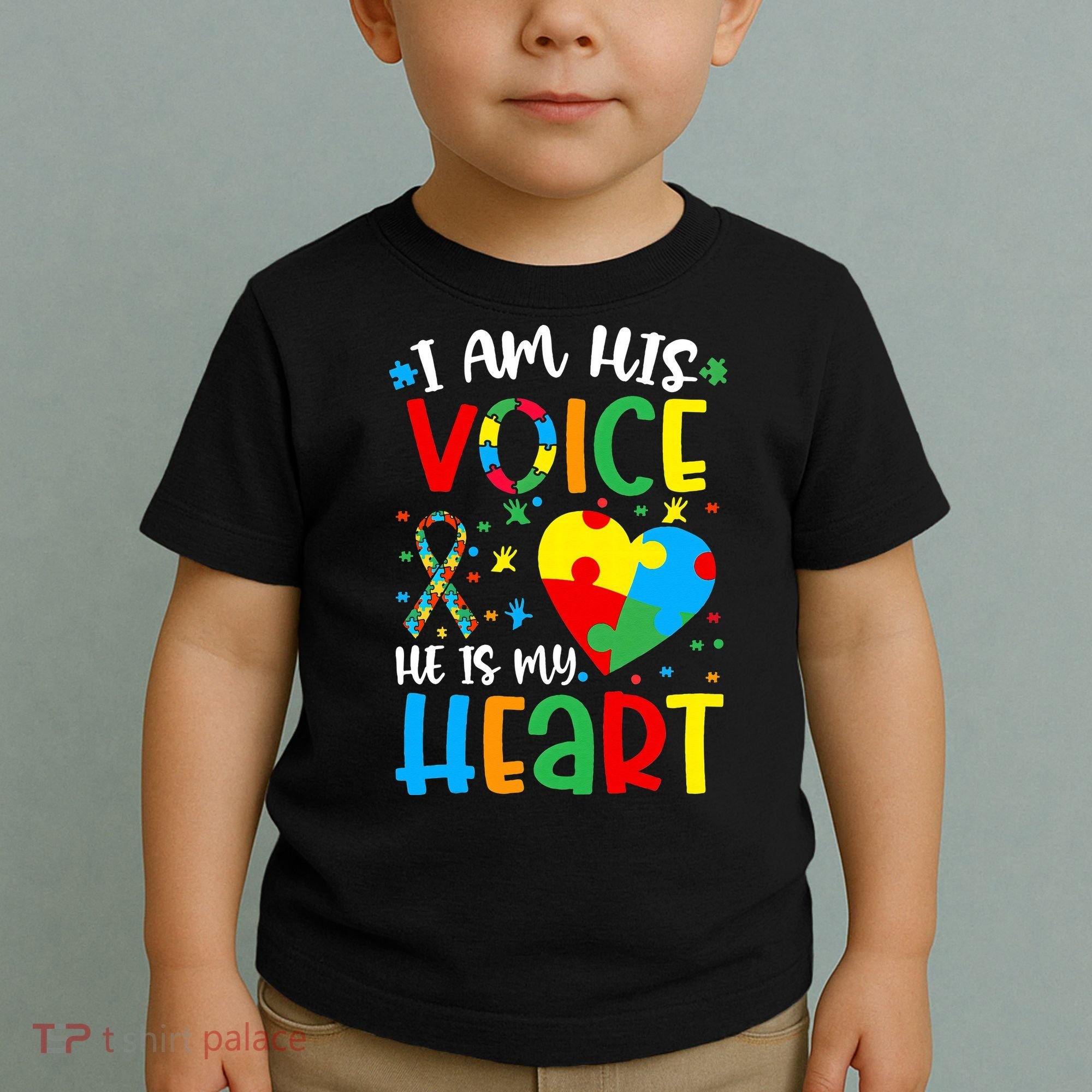 I am His Voice Mom Mama Autistic Autism Awareness Month Toddler T-Shirt