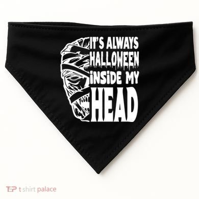 Its Always Halloween Inside My Head Zombie USA-Made Doggie Bandana