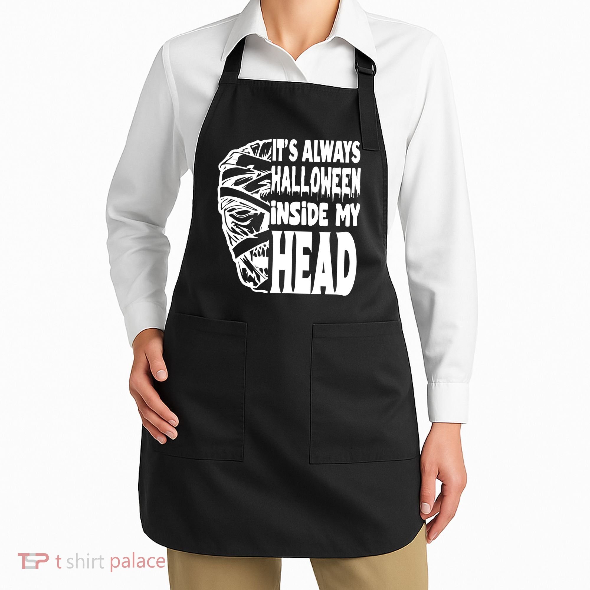 Its Always Halloween Inside My Head Zombie Apron