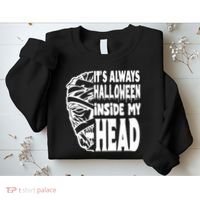 Its Always Halloween Inside My Head Zombie Sweatshirt thumb 2