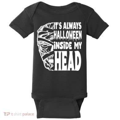 Its Always Halloween Inside My Head Zombie Baby Bodysuit