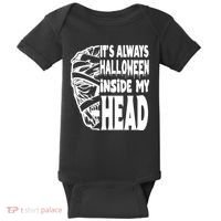 Its Always Halloween Inside My Head Zombie Baby Bodysuit thumb 0