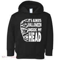 Its Always Halloween Inside My Head Zombie Toddler Hoodie thumb 0