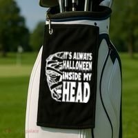 Its Always Halloween Inside My Head Zombie Golf Towel thumb 2