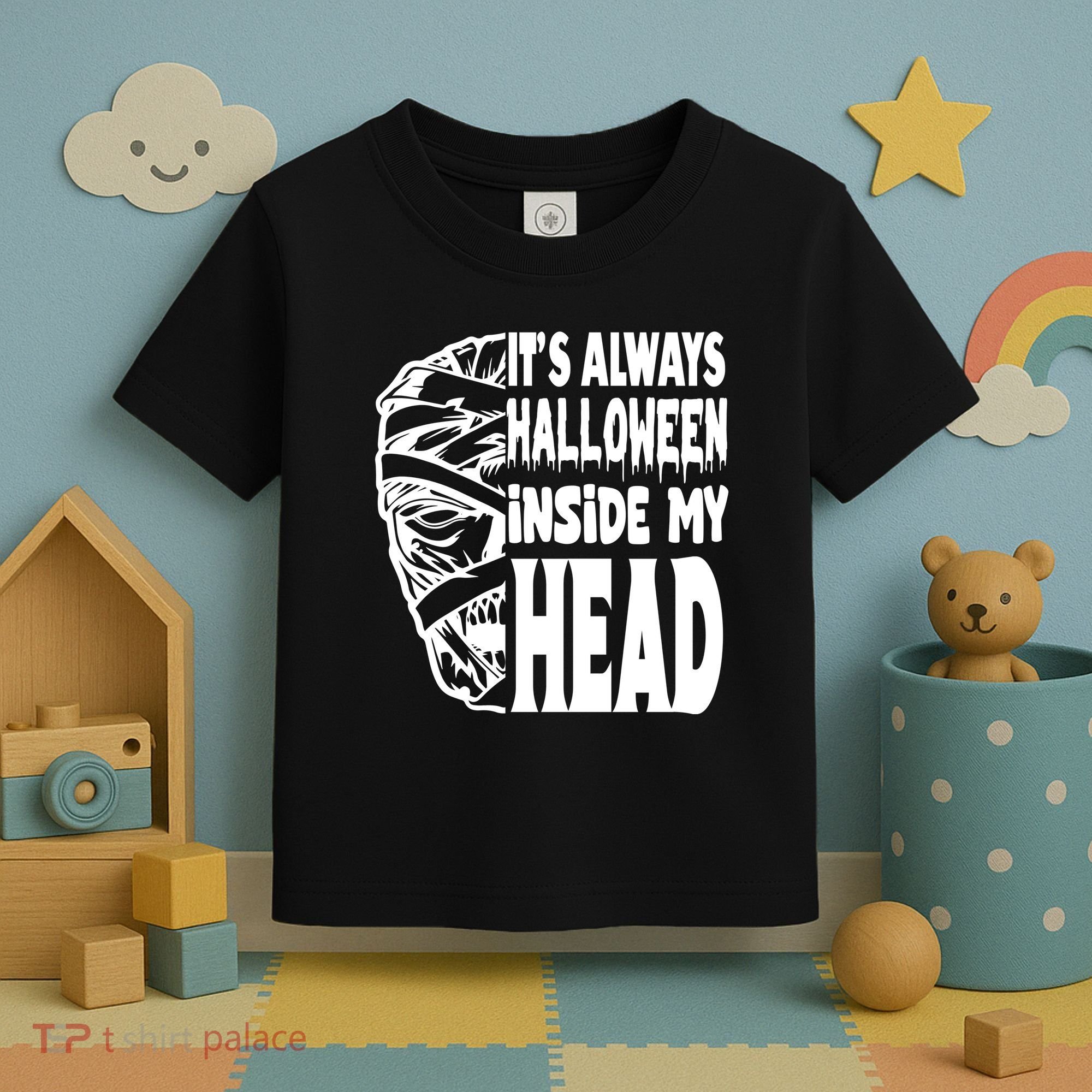 Its Always Halloween Inside My Head Zombie Toddler T-Shirt