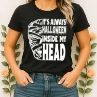 Its Always Halloween Inside My Head Zombie Women's T-Shirt thumb 2