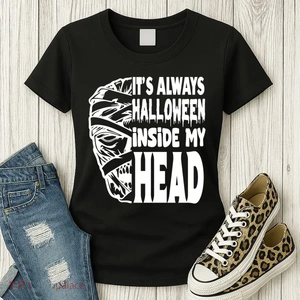 Its Always Halloween Inside My Head Zombie Women's T-Shirt