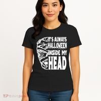 Its Always Halloween Inside My Head Zombie Women's T-Shirt thumb 4