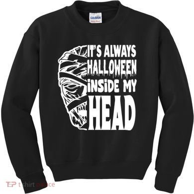 Its Always Halloween Inside My Head Zombie Kids Sweatshirt